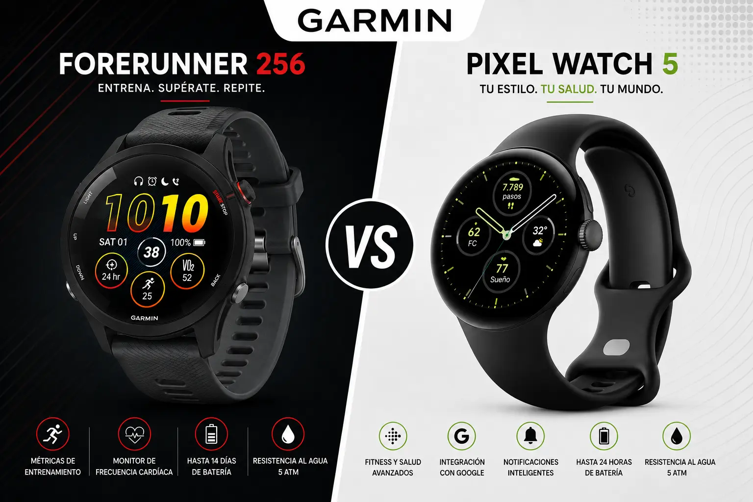 Google Pixel Watch 5 vs. Garmin Forerunner 265: ¿cuál elegir para correr?