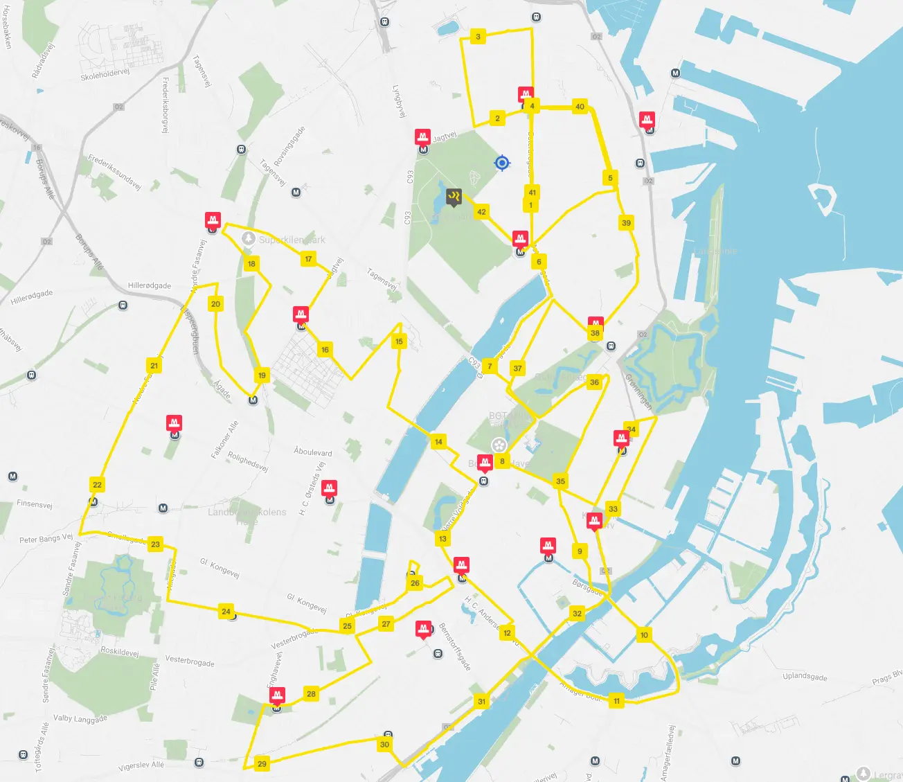 Mapa que muestra el recorrido de la cursa