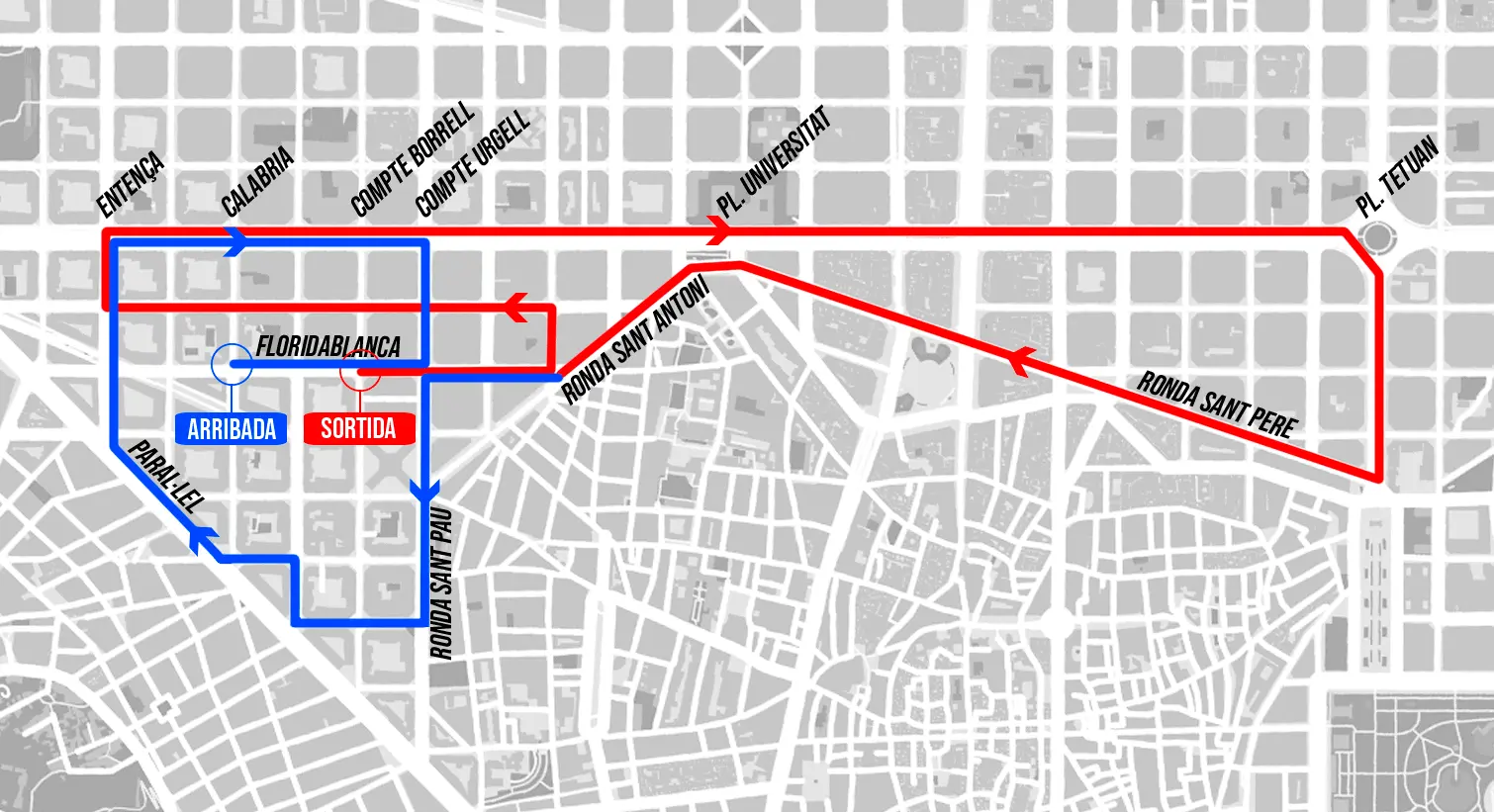 Mapa que muestra el recorrido de la cursa