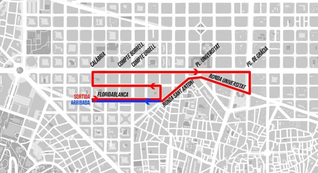 Mapa que muestra el recorrido de la cursa