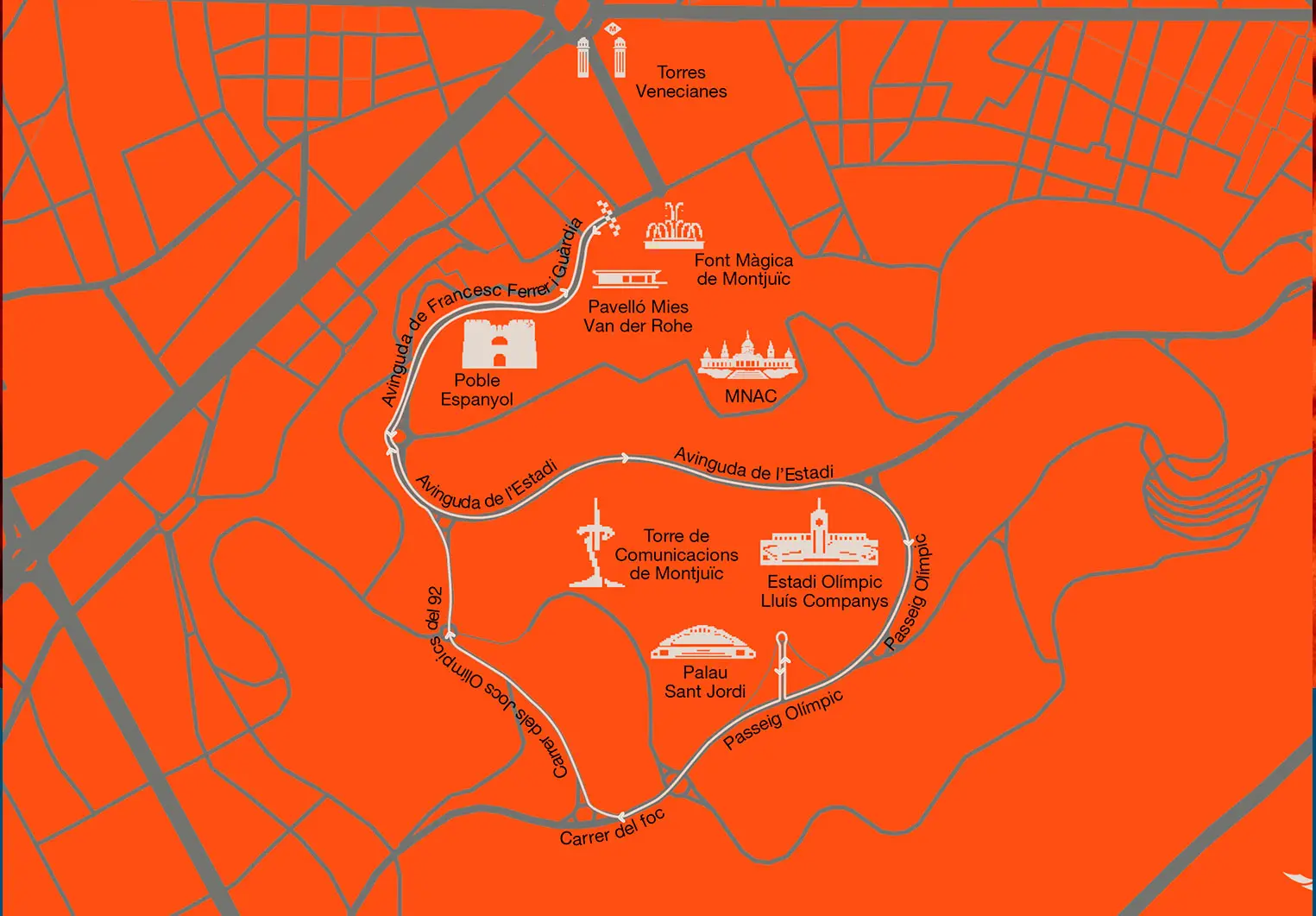 Mapa que muestra el recorrido de la cursa