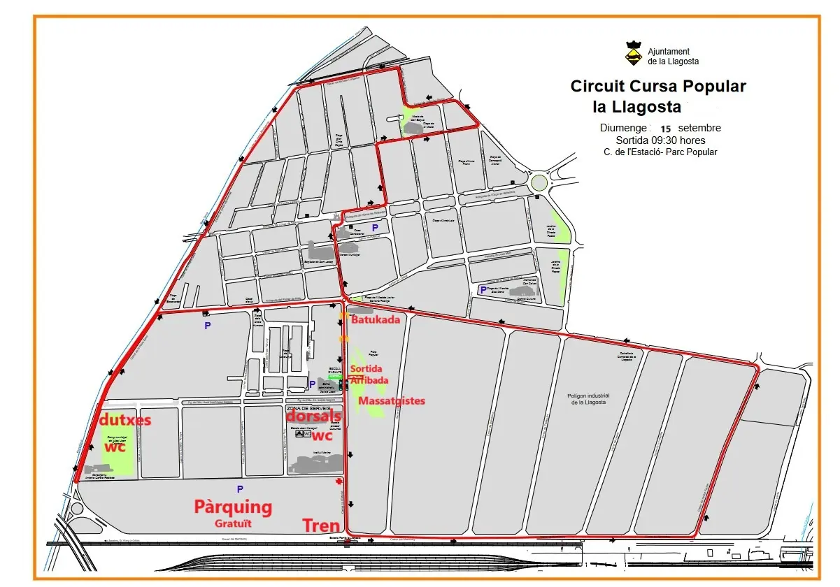 Mapa que muestra el recorrido de la cursa