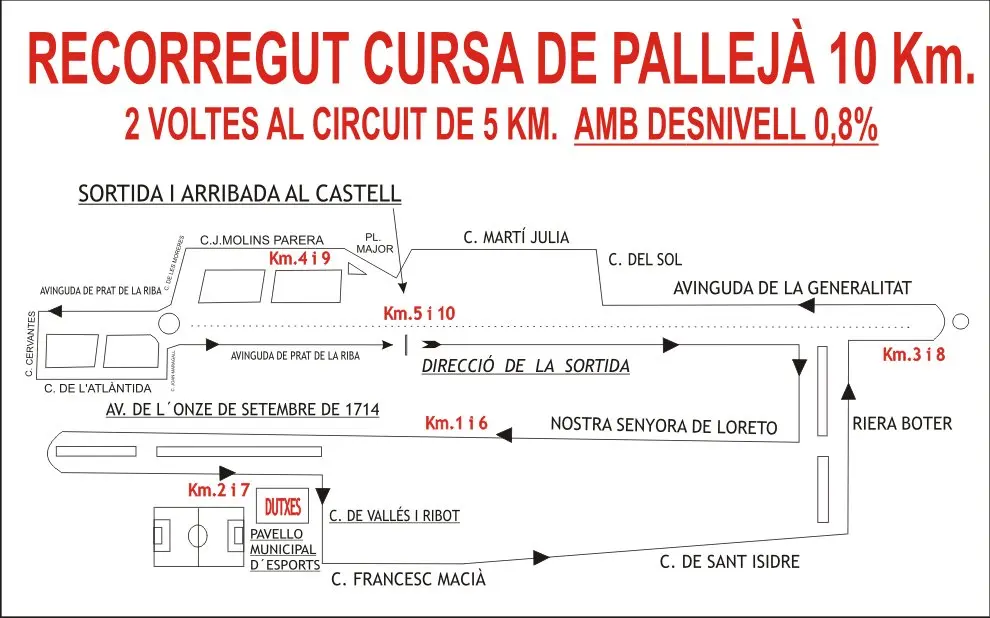 Mapa que muestra el recorrido de la cursa