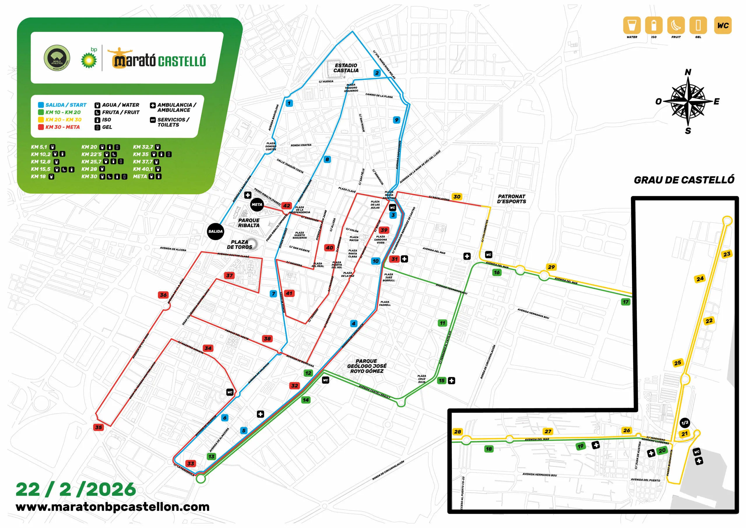 Map showing the race route