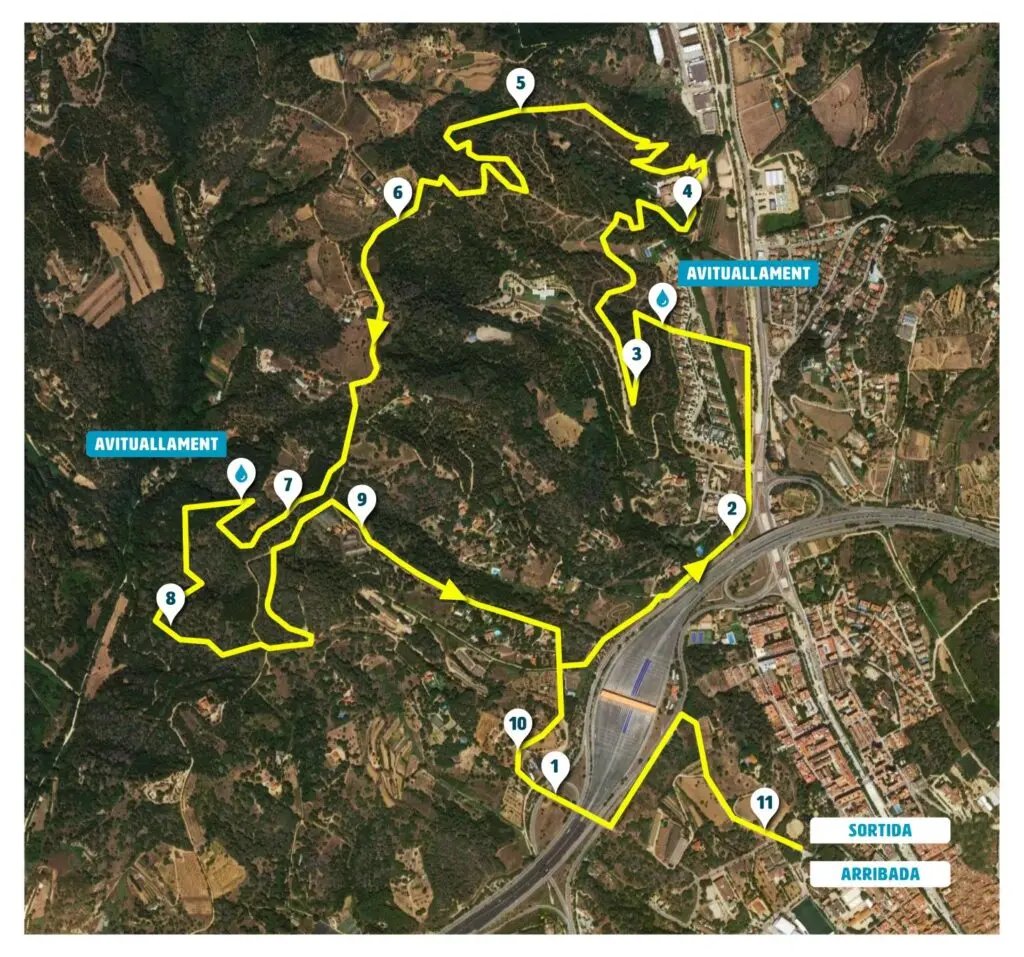 Mapa que muestra el recorrido de la cursa