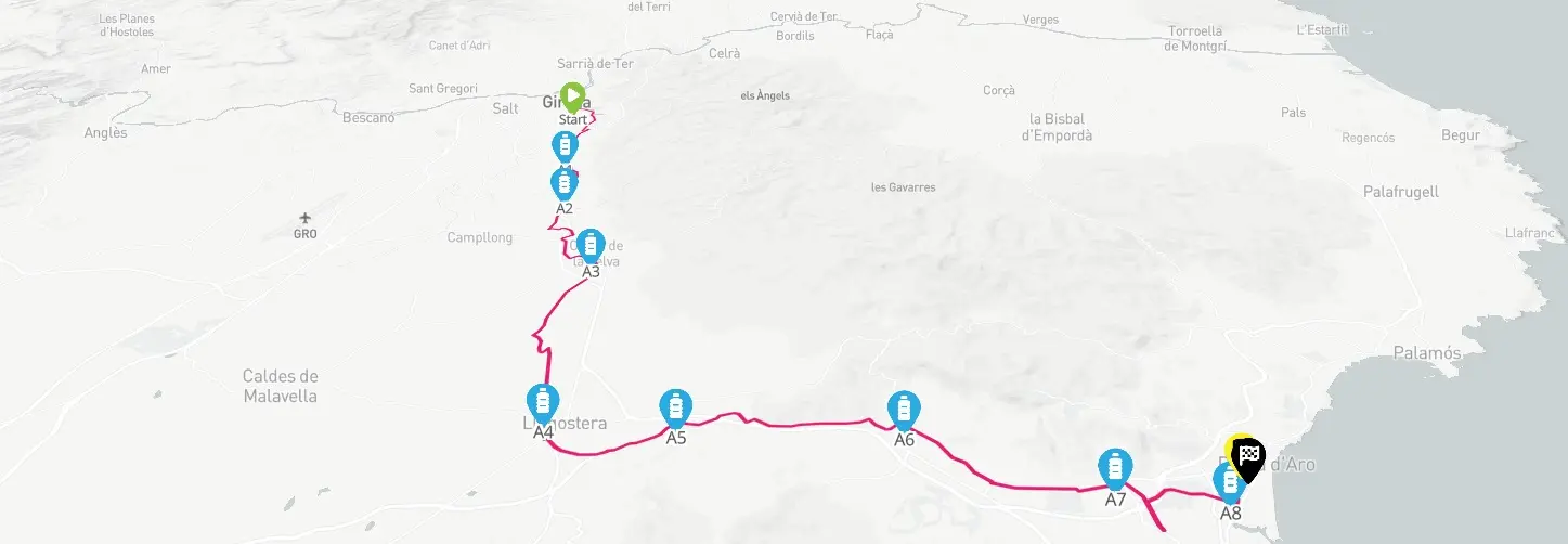 Mapa que muestra el recorrido de la cursa